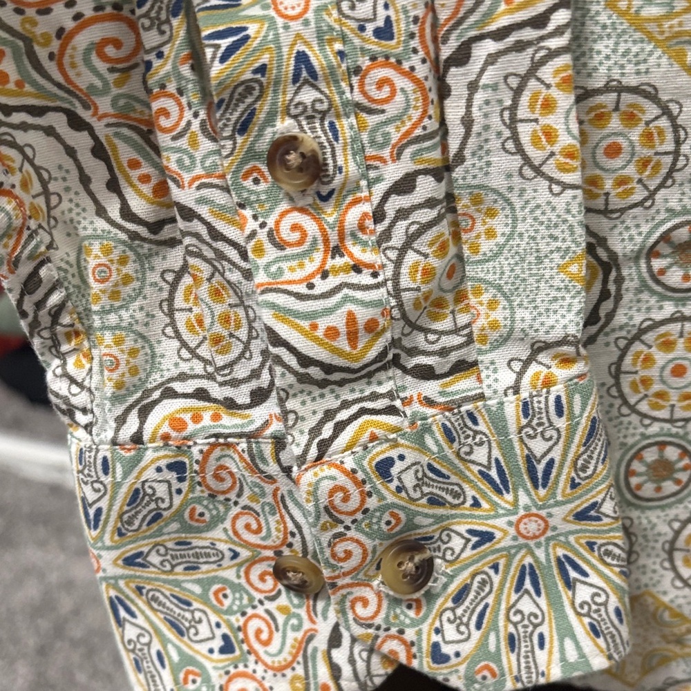 Structure Multicolor Paisley Button Down Shirt - image 4